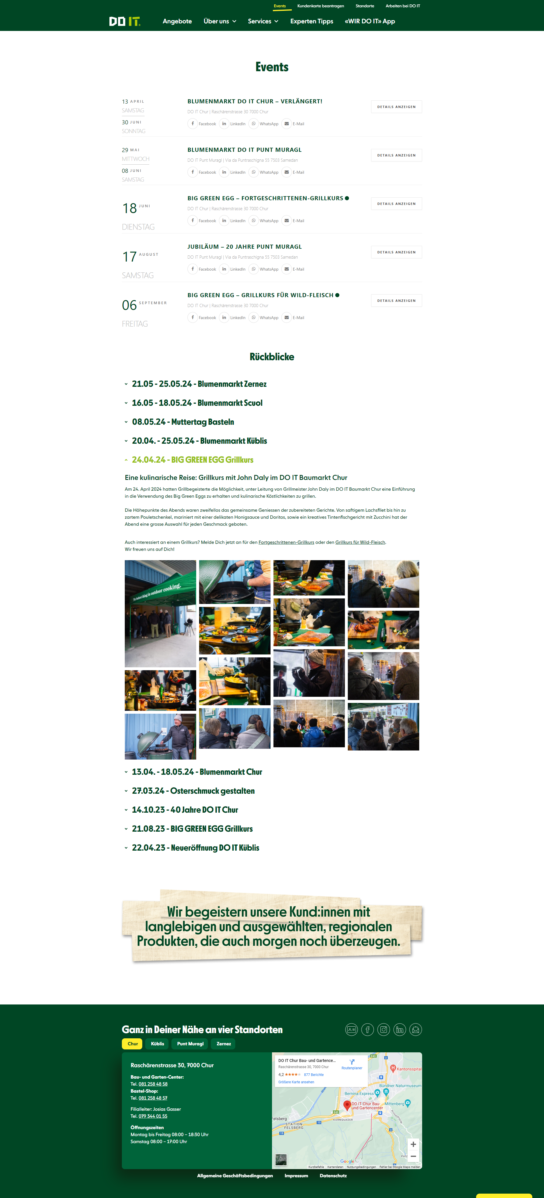 Webseite-Events
