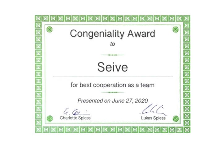 Seive- Award