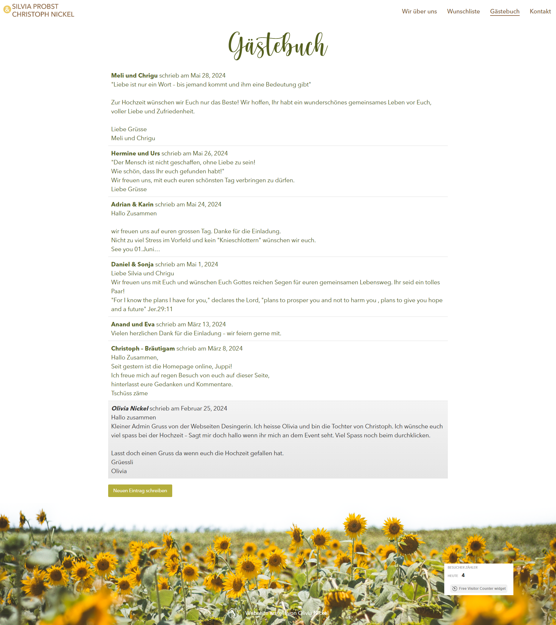 Webseite- Gästebuch